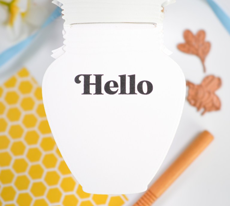 Spellbinders Large Die of the Month January 2024 A Honey Bee Jar-Shaped ...